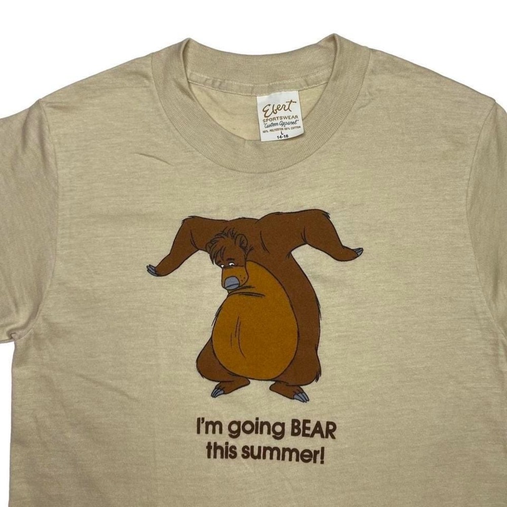 Vintage 70s‎ 80s The Jungle Book x Baloo movie promo shirt